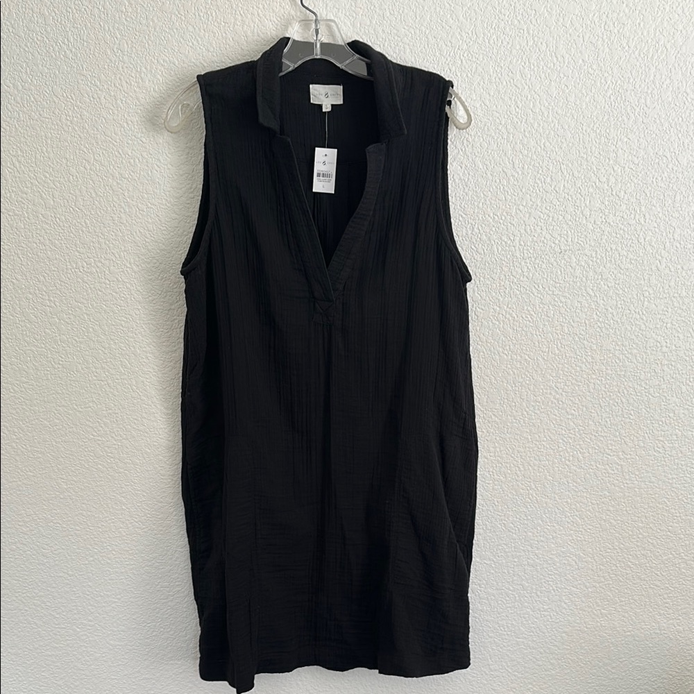 Lou & Grey Black Sleeveless Summer Dress L